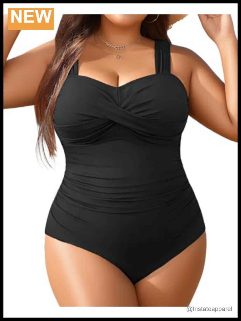 Plus Size One Piece Swimsuit Tummy Control Ruched Bathing Suit
